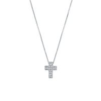 Anhänger Mirco Visconti Dame Girocollo croce in Weißgold Diamante 0.14 Ct GM104/10 - GM104/10